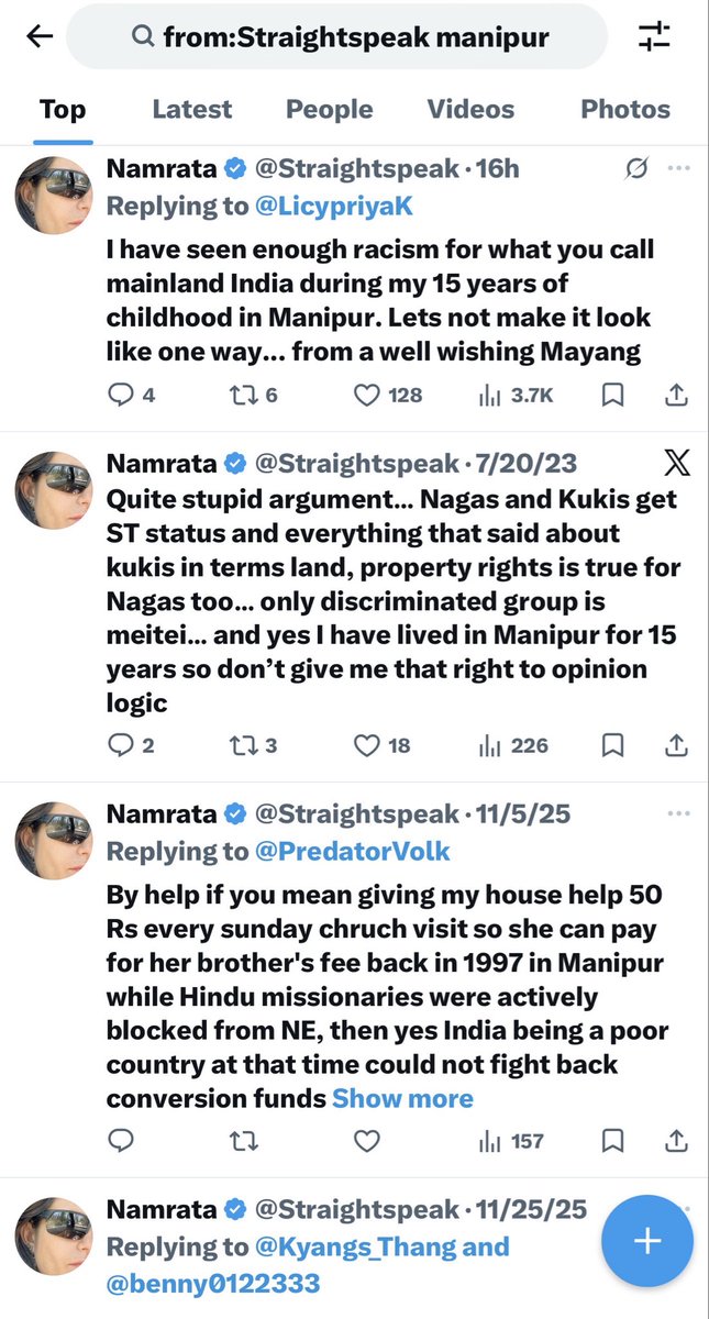 Kangleicha,retweet toibiyu,Delhi gi Arunachal matang da masigi north macha se Manipur da chahi 15leirak aeyeh,magi timeline da⬇️-nothing specific then we already put outMeitei racist neh yeh-Mayang haibagi(Mayang su Mayang adum hainei),chin thinadabadi,meiteilon da wari sanabiyu