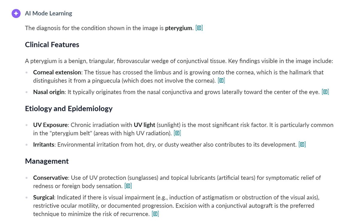 MedAmboss's tweet photo. @IhabFathiSulima pterygium ✅
Source: Amboss Ai 📚 https://t.co/5F8qk42QMg