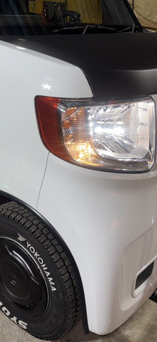 ライトサイドにフィルム施工完了 N-VAN