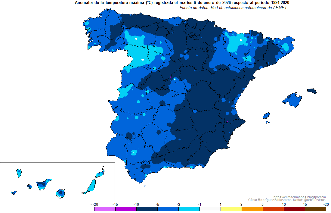 ▶️Desde nuestra asociación experimentamos con mucha preocupación el auge de la desinformación y manipulación en redes sociales. Es urgente trabajar desde las instituciones públicas para combatir estas barbaridades
📊Son mapas de anomalías con la misma escala todo el año