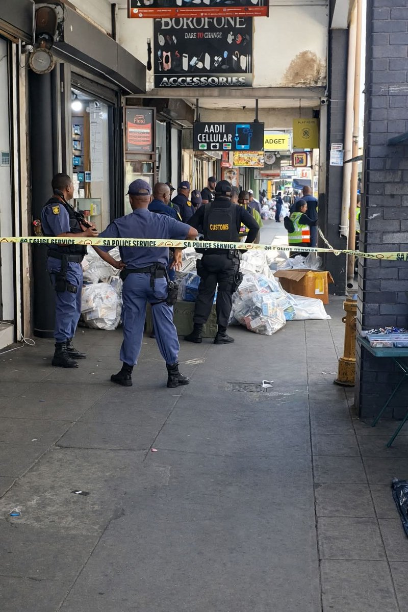 Several foreign-owned shops have been shut down in Durban Victoria Street today  25 February  2026 by the Border Management Authority (BMA), South African Revenue Service Customs, and the South African Police Service (SAPS).

Authorities confiscated goods during the operation as