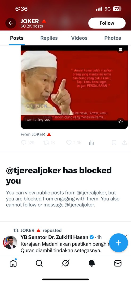 razansulaiman's tweet photo. Org mcm aku yg undi atas pagar ni pon si joker cunt tu block!! Kelakar pro kerajaan ni yg dulu kuat pasal tatakelola melalak.. now bila kita sebut pasal azam Baki.. dia boleh block kita.. jenis cunt sama dengan PM kesayangan dia!!! https://t.co/f2a41V3xdT
