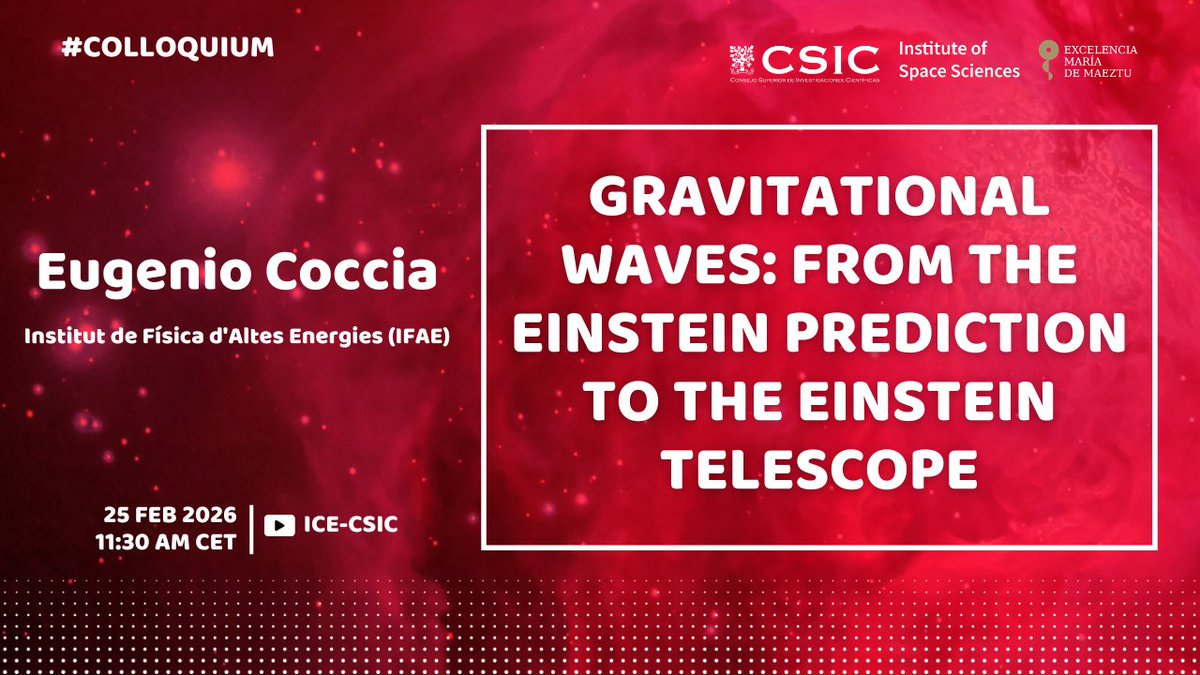 Institute of Space Sciences (ICE-CSIC) tweet media