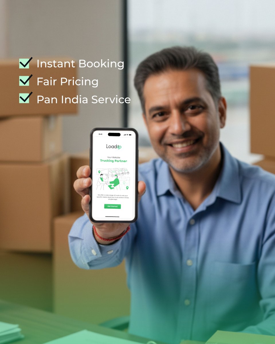 LoadupApp's tweet image. Transport booking should be simple.
With Loadup, it is.
#Loadup
#truckBooking
#onlinetruckbooking