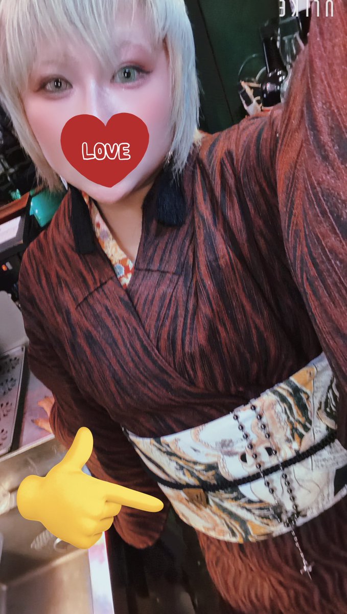 あきひめ、います❤️🖤
帯が素敵なんだけども、
何柄かわかるかな？？
ぜひ飲みに来てねん。🥂