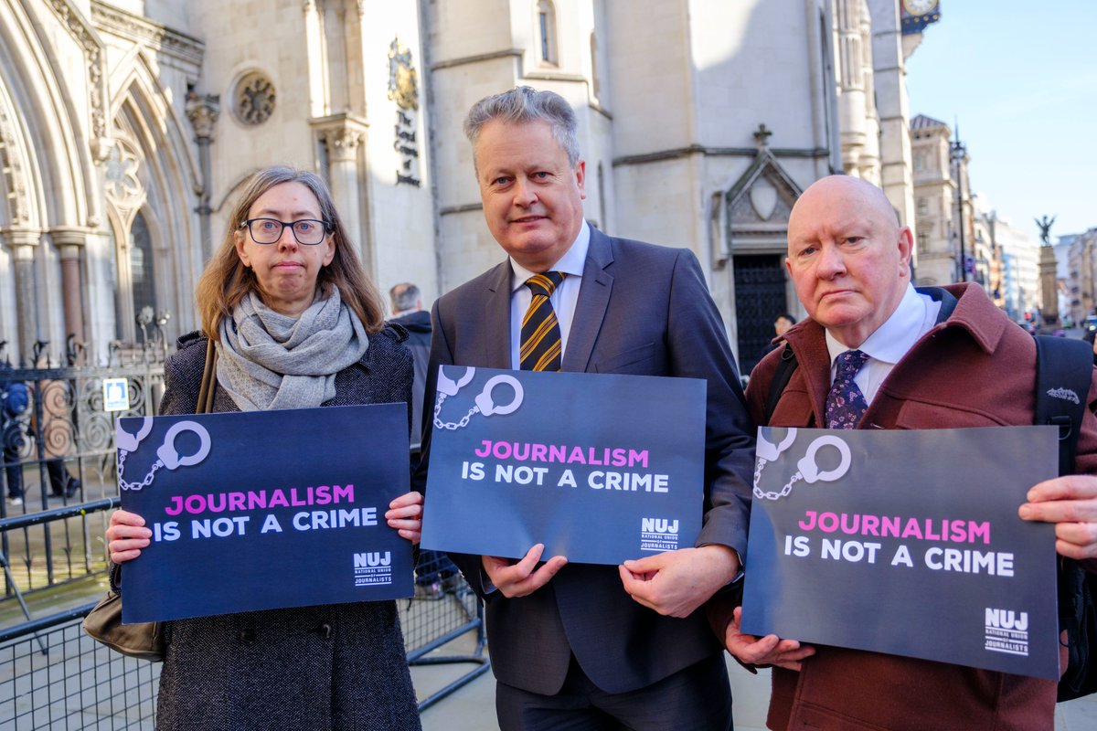 NUJofficial's tweet photo. A court will today hear of unlawful state surveillance against former BBC journalist and NUJ member Vincent Kearney.

Kearney said:

"These activities were not just an attack on me and my journalism, but also...public interest journalism itself.”
https://t.co/7plsm0Whi8 https://t.co/RSV7T5J60x
