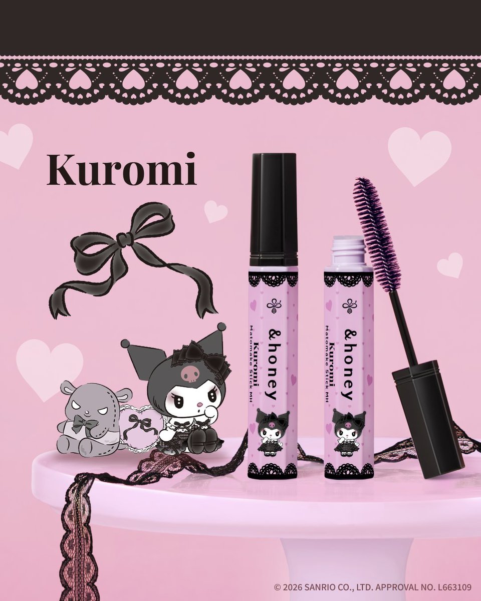 andhoney_japan's tweet photo. 💜🖤&amp;honey × Kuromi🖤💜

マトメイク ミラクルホールドから
大好評だったクロミデザインが
数量限定で登場👿✨

3月2日(月)より
スギ薬局グループにて数量限定発売！

かわいい！と思ったら
「👿」の絵文字でリプライしてね🎀 https://t.co/qJTceoiXyO