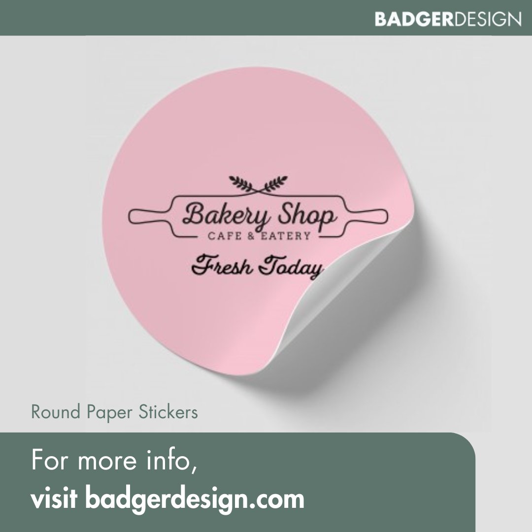 BadgerDesignLtd's tweet photo. Ideal for branding, packaging, and promotional needs - our Paper Stickers bring quality and versatility to any campaign.

👉 Visit our website or call 01392 662100 for a quote today!

#promotionalmerchandise #promotionalproducts https://t.co/cp4UKQmdYn