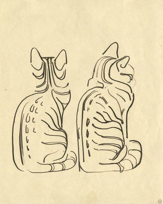 Walter Anderson - Two Cats, circa 1940.