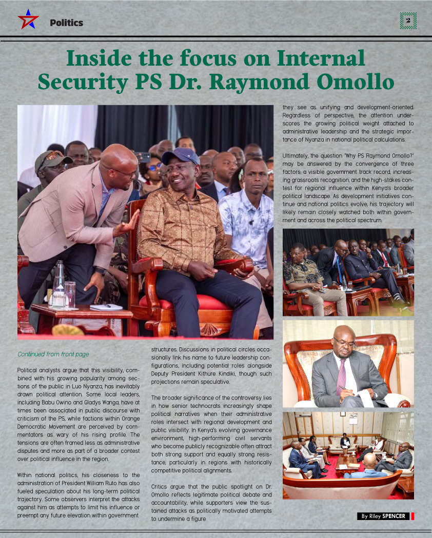 Politico_affair's tweet photo. Super PS. Relentless Work. Real Impact.

Day in, day out, @ray_omollo. Raymond Omollo continues to prove why he stands out as a Super PS in the Internal Security docket. Through hands-on leadership, long hours, and sharp focus, he is actively driving a security agenda anchored on professionalism, coordination, and results.

His work reflects discipline and purpose—strengthening inter-agency cooperation, improving administrative efficiency, and ensuring security responses are timely, lawful, and effective. From national strategy rooms to grassroots engagement, Dr. Omollo remains deeply involved, pushing systems to work better and institutions to deliver for the people.

Unyielding, dependable, and impact-focused, Dr. Raymond Omollo is not slowing down. He is firmly at work—safeguarding the nation, supporting government priorities, and setting the pace for what dedicated public service looks like in action. @MRSMuruguu