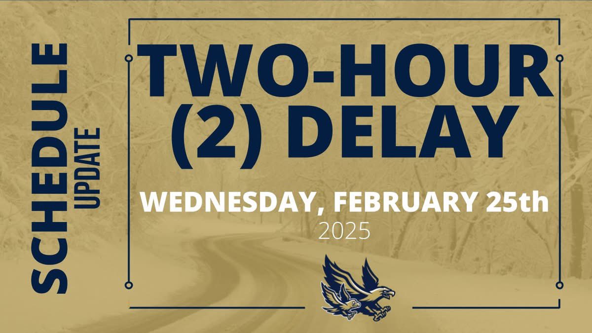 NECSDPTO's tweet photo. NECSD will open on a two-hour (2) delay today Wednesday, February 25, 2026 https://t.co/qZkLWhyOvv