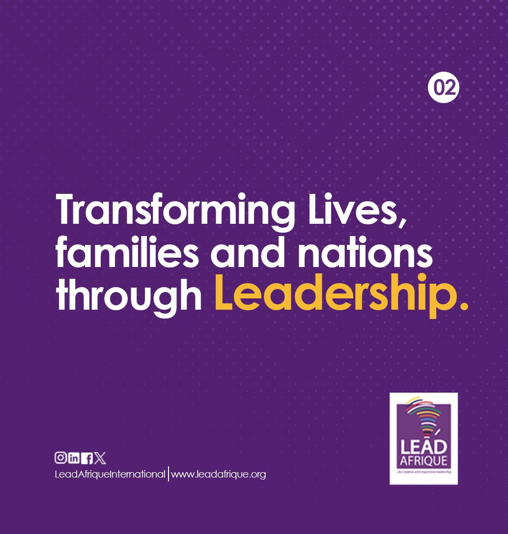 LeadAfrique's tweet photo. Who we are. Why we exist. Why leadership matters for Africa.
A quick look into LeadAfrique International. 👇
#LeadAfrique #AfricanLeadership https://t.co/B0UEPXyhm9