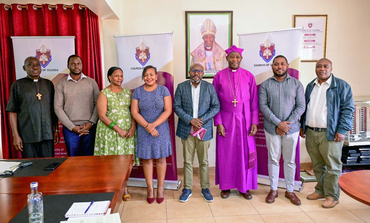 A great morning today when we paid a courtesy call on .<a href="/Archbp_COU/">Archbishop Stephen Kaziimba</a> at the provincial seat in Namirembe. Briefed him about our #NVat40 milestone &amp; appreciated the church's support in this journey. He gladly endorsed the #HarvestMoneyExpo2026 &amp; #MakomaLiveInKampala concert. See you