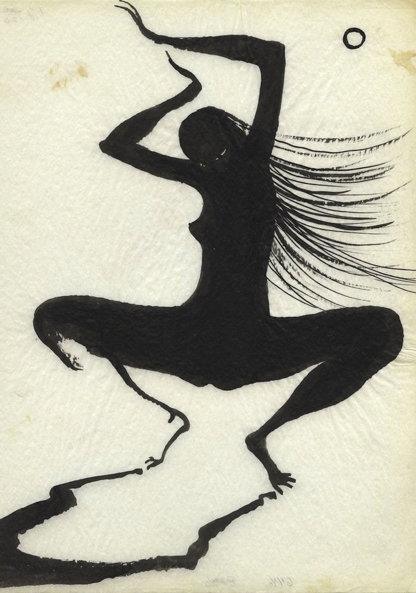 artenpedia's tweet photo. Marjorie Cameron (1922-1995), illustration from Songs for the Witch Woman https://t.co/SywoyKHiCk