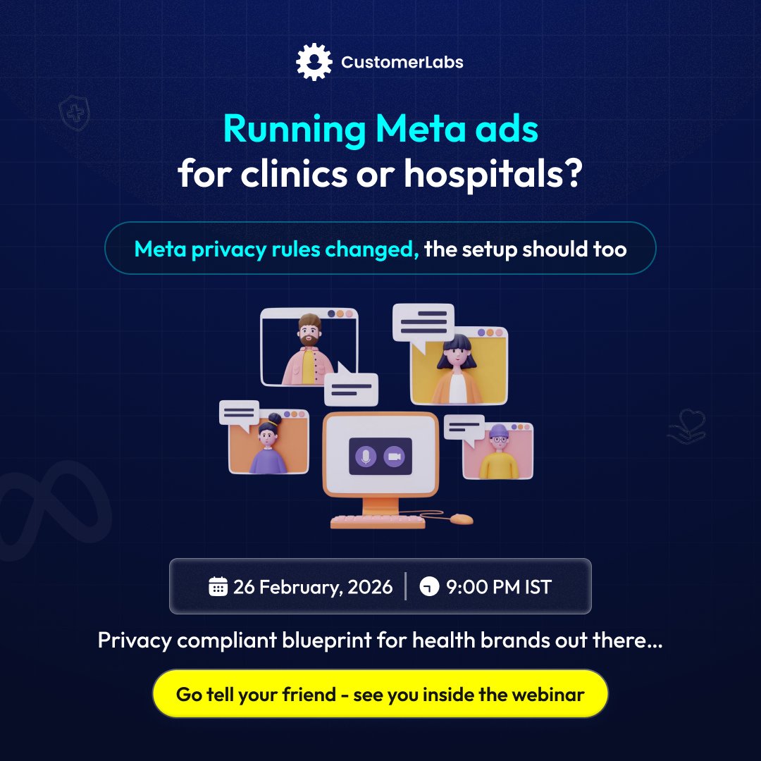 Is your clinic’s Meta ad strategy running on borrowed time?

Meta’s privacy rules have changed. Stop risking penalties and wasting spend. Master the 3 changes for 100% compliant, high-ROI patient growth.

📅 Feb 26, 9PM IST

1pdgrowth.customerlabs.com/webinar-health…

#MetaAds #HealthTech #1PDOps