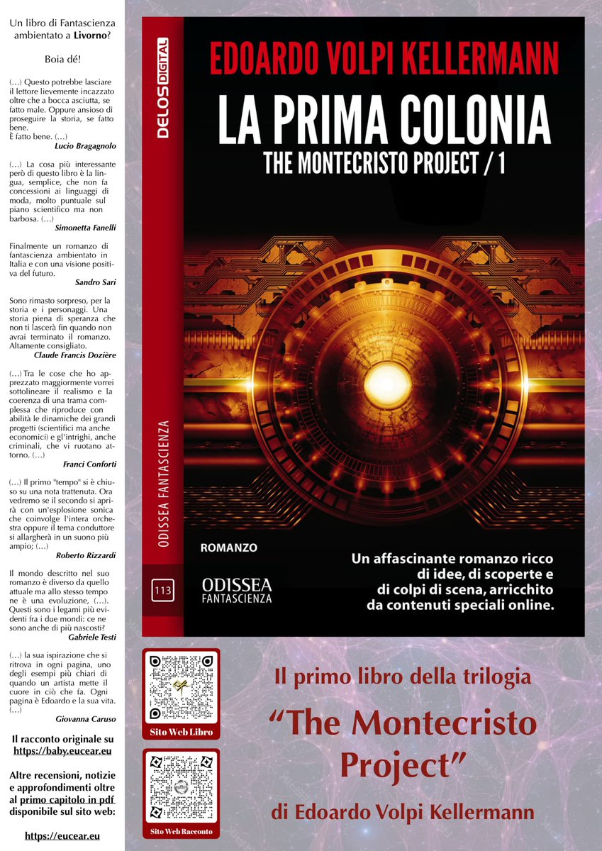 - Un fantascienza ambientato nell'arcipelago toscano? Boia!
- E allora? Ecchissenefrega, oh chi è 'sto caarítto, un tronista? Gio'a nel Livorno? Ma chi lo conosce!
- O nini, dagli 'na possibilità no? 
- Dè bada lì! E tanto si crede d'esse scekspire.
baby.eucear.eu