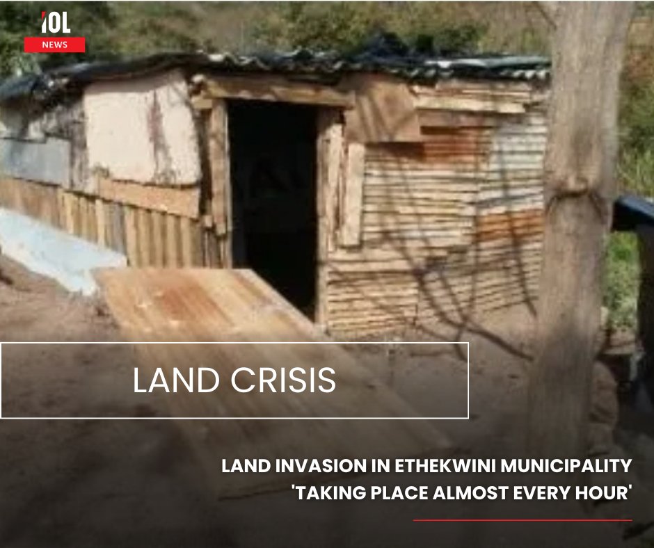 IOL's tweet photo. Land invasions in eThekwini are reportedly happening almost every hour, putting pressure on housing and municipal resources. Should authorities take tougher action to stop illegal occupations — or focus on addressing the root causes of land hunger?
#news #land #invasions #eThekwini #housing #municipal #resources 
Read on https://t.co/DpHcQUcued