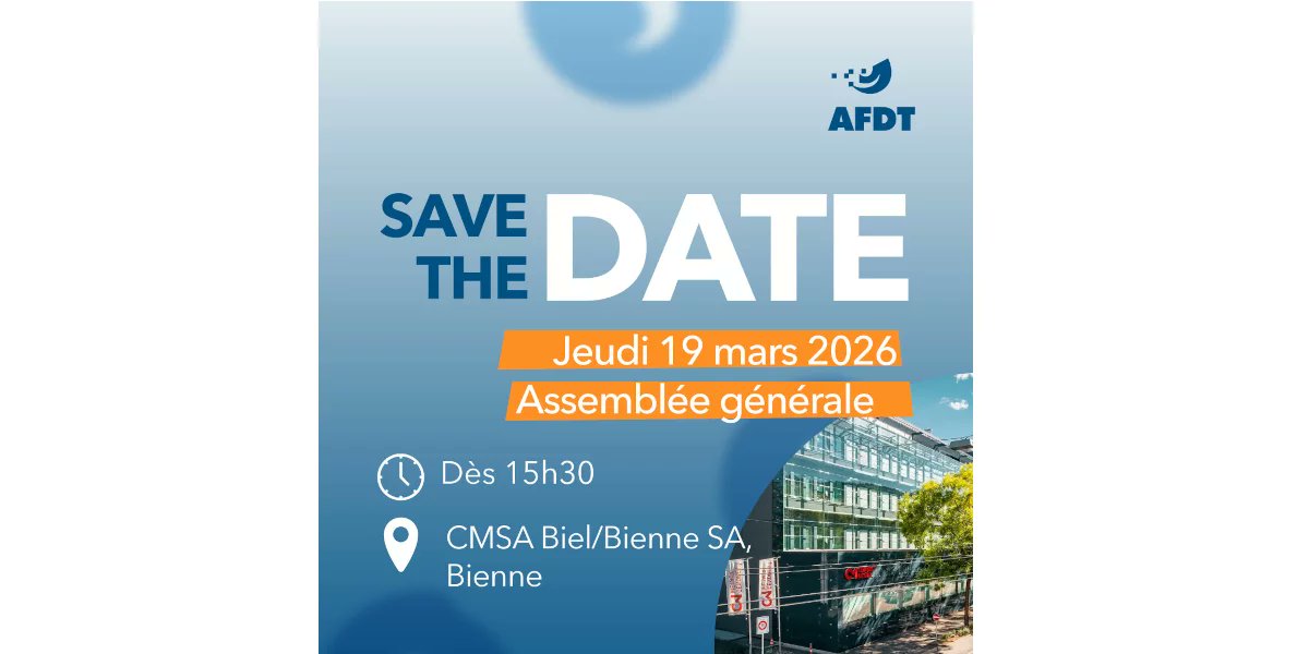 Assemblée générale de l'AFDT - save the date - tinyurl.com/yeyf5y2h