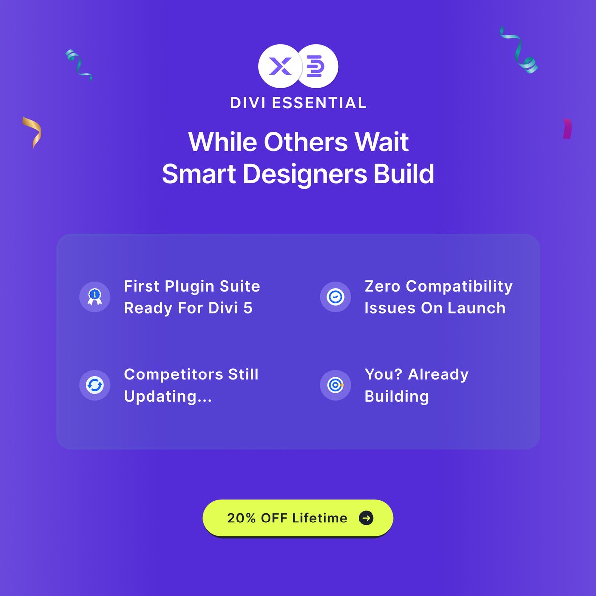 divi_next's tweet image. Divi Essential is fully ready for Divi 5 🚀

No compatibility issues. Just build.

🔥 20% OFF Lifetime (auto-applied)

👉 diviessential.com/pricing/

#DiviNext #Divi5 #DiviDeveloper