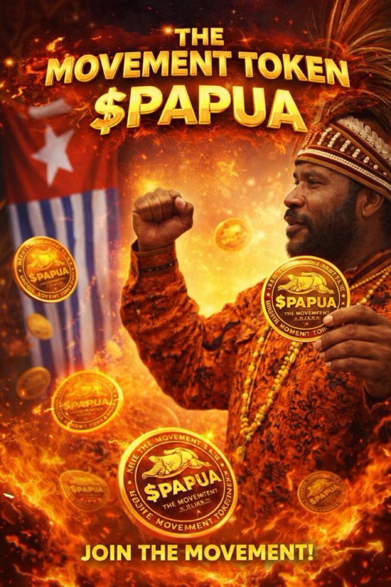 <a href="/JR5_Crypto/">JR5</a> $PAPUA

D8H6hXqTLeTd8SAAMnazW3mzQc9bvmTi5BxDPQnTpump

West Papua holds the 3rd largest rainforest on Earth. $PAPUA isn’t just a coin it’s planting seeds for a Green State.  

Great entry point 💯