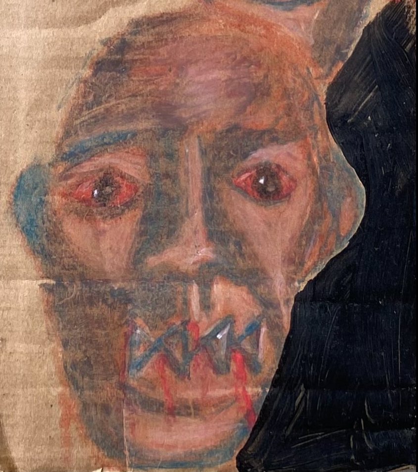 OffitialS's tweet photo. Seen evil,heard evil and told evil (SNITCH)
Oil pastels on paperboard. https://t.co/TuqHPD9Vup