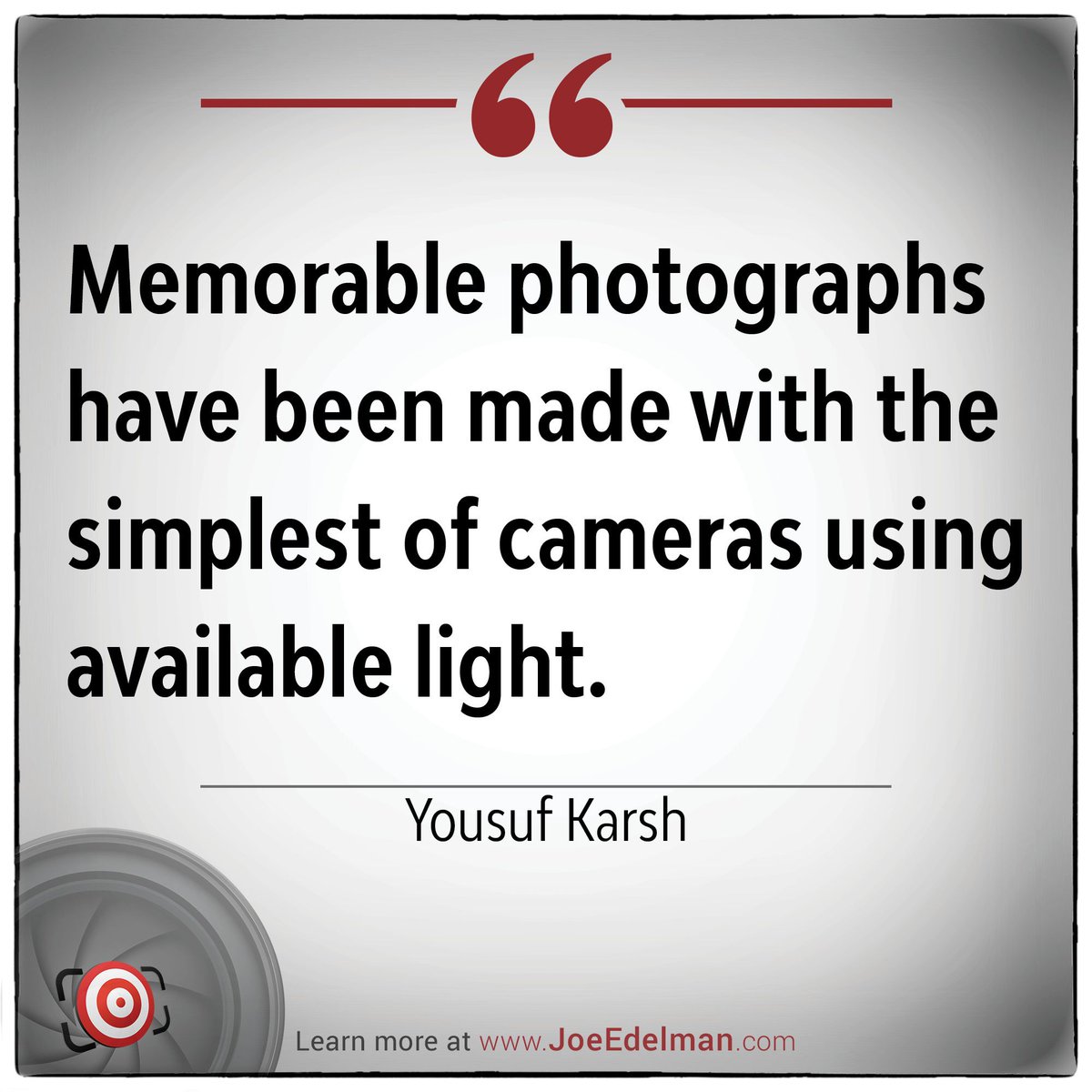 📸 PHOTO QUOTE OF THE DAY

👉🏻 👉🏻 Learn more about Yousuf Karsh at joeedelman.com/yousuf-karsh

#photography #photographyquotes #quoteoftheday #photoquote #photoquotes #photographywisdom