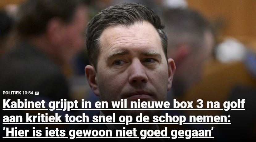 Dat heeft niet lang geduurd, ze zeggen #box3 toch te willen aanpassen na veel kritiek 🙏🏼