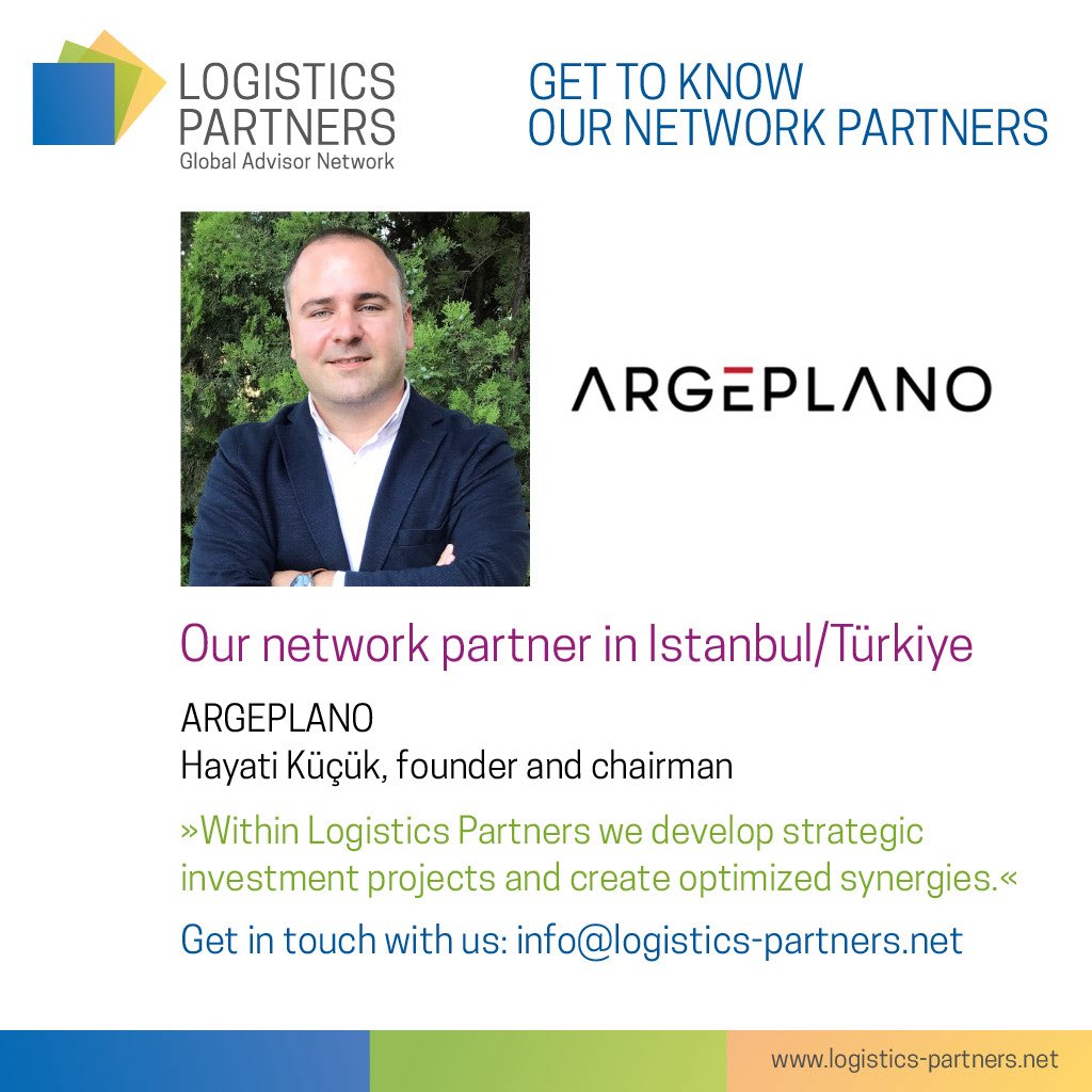 We are pleased to join the Logistics Partners Global Network.

#ARGEPLANO #LogisticsPartners #GlobalNetwork #IndustrialDevelopment #Logistics #Investment #Eurasia #ISDBM
<a href="/ARGEPLANOAS/">ARGEPLANO</a>