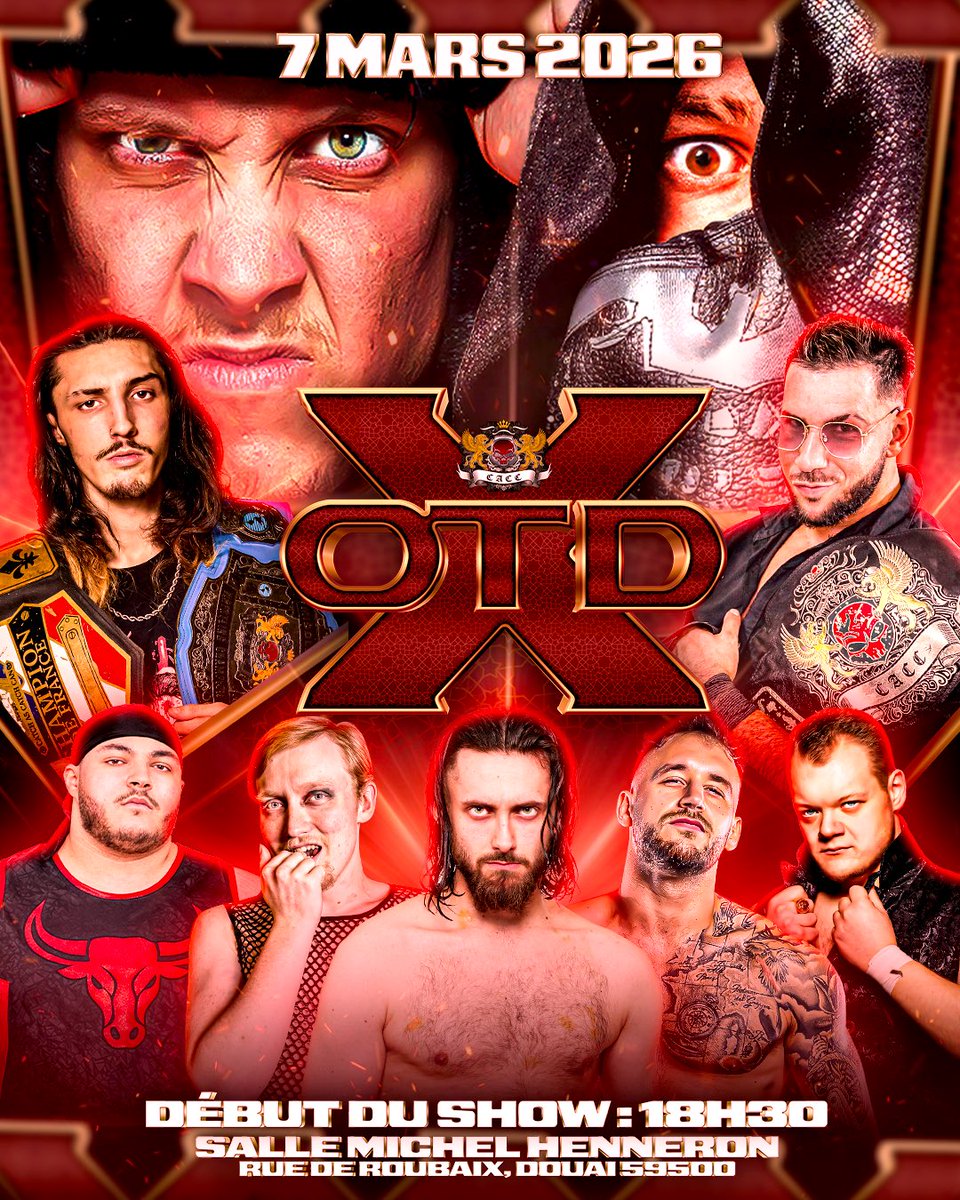 CACC59500's tweet photo. ❌ OTD X ❌

Pour la 10e édition d’OPEN THE DOOR :

Connor Mills vs Coda Reznov 💢

La moitié de Valeur+ sera présente ➕

Machado, Frost, Vigoureux, Maxxy, Beef T et bien d’autres seront présents ‼️

🎟️ https://t.co/VwmuEam8xA

🔱 Entrée gratuite pour les FAN GOLD https://t.co/EjIBk2lztV