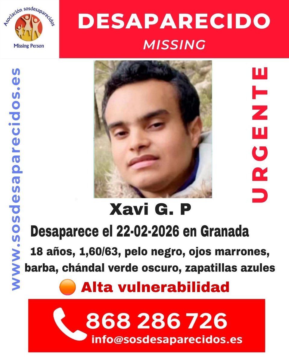 🆘 DESAPARECIDO
#Desaparecido #Missing #España #sosdesaparecidos
#Granada
Síguenos <a href="/sosdesaparecido/">ALERTA DESAPARECIDOS</a>