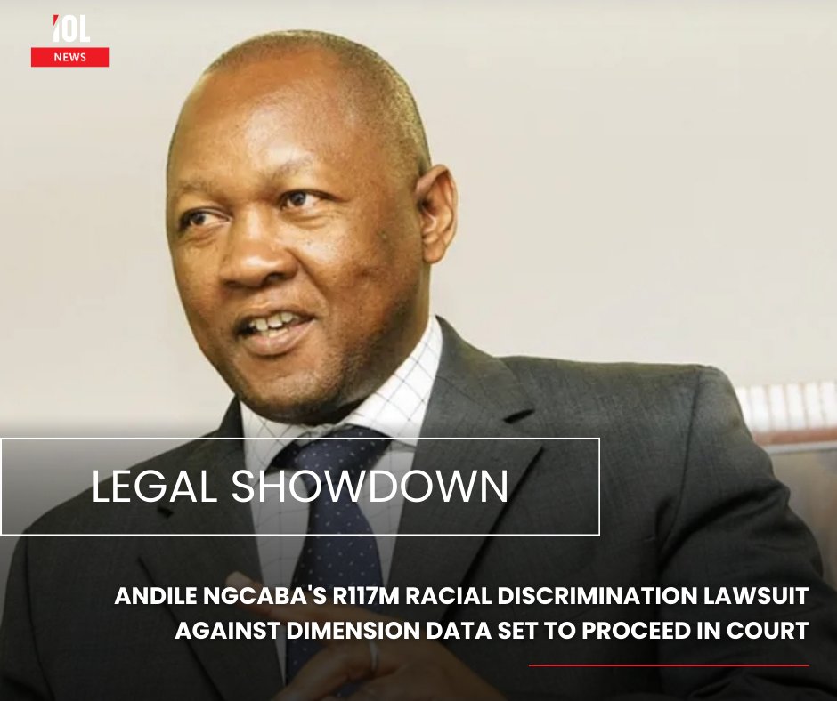 IOL's tweet photo. Andile Ngcaba’s R117m racial discrimination lawsuit against Dimension Data is set to proceed in court. Will this case mark a turning point for workplace equality in South Africa’s corporate sector?
#news #AndileNgcaba #racial #discrimination #lawsuit #DimensionData #court 
Read on https://t.co/QyO8GJIBvs