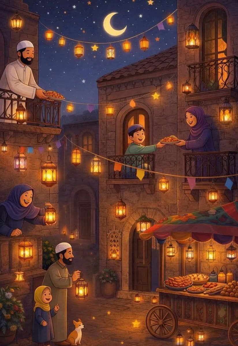 #رمضان_كريم 
أجواء رمضان لها طعم مختلف🌙✨
اللهم اجعل لنا في شهر السكينة نصيباً من الراحة والرضا✨