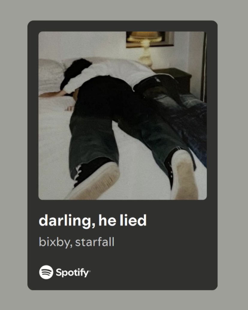 🏆 “darling, he lied” by bixby (<a href="/ihatebixby/">bixby</a>) and starfall (<a href="/starfallxos/">starfall</a>) has now surpassed 14 Million streams on Spotify. 

🎧 open.spotify.com/track/69nxdOXf…