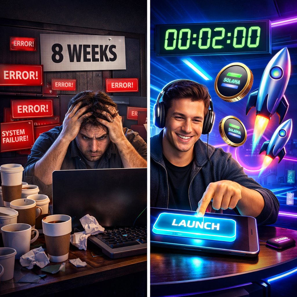 token_studi0's tweet photo. 8 weeks of coding vs. 2 minutes of clicking. Choose your side.
The Smart Way: 0.06 SOL, zero code, and instant deployment.
Stop coding. Start creating.
๐ https://t.co/whTGCcaI1m
#Solana #TokenStudio #NoCode #Web3Development #CryptoLife https://t.co/60OWi0dP99