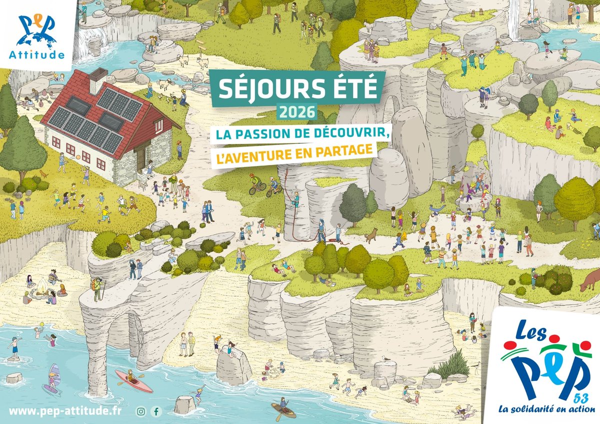 lespep53's tweet photo. Les inscriptions pour les colos Été 2026 sont ouvertes ! ☀️😎

Consultez dès aujourd’hui notre catalogue Été 2026  :
https://t.co/RwTVnpfq6j https://t.co/cUws7UDSD1