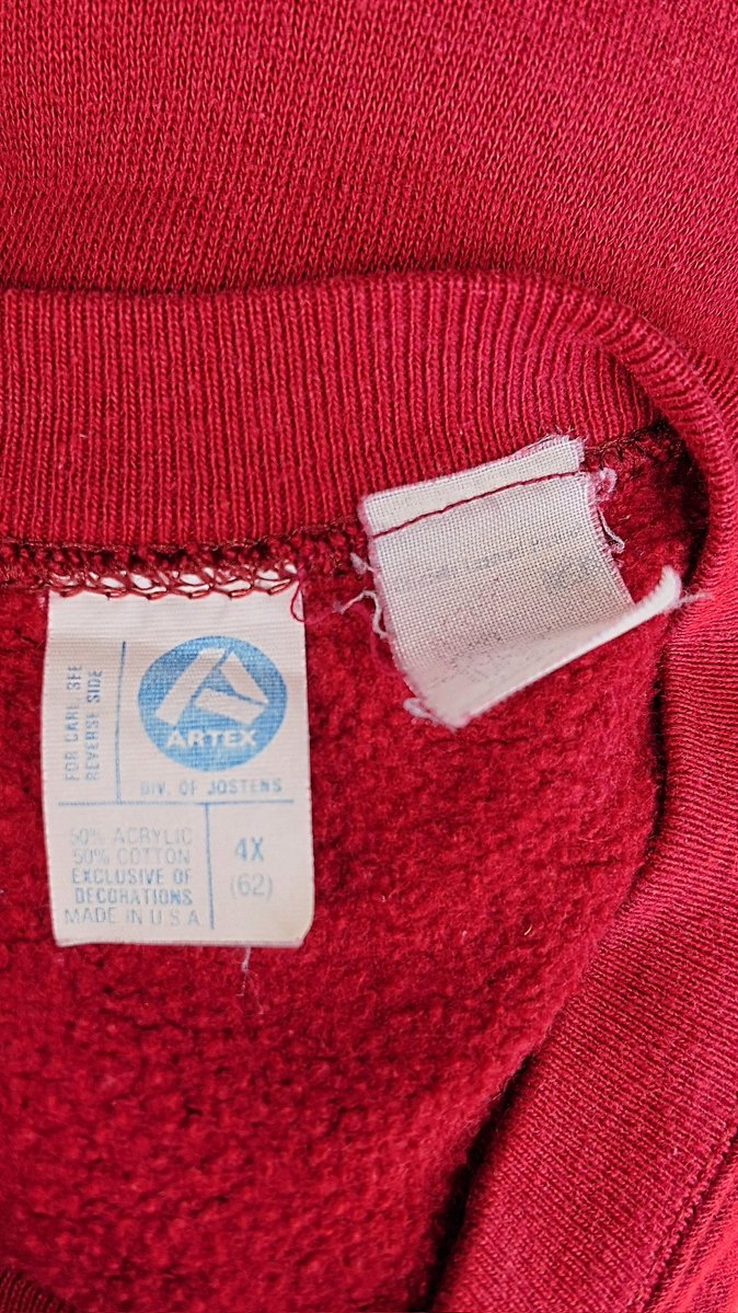 MLB 80s ARTEXボディコットンポリスウェットシャツ MADE IN USA SIZE