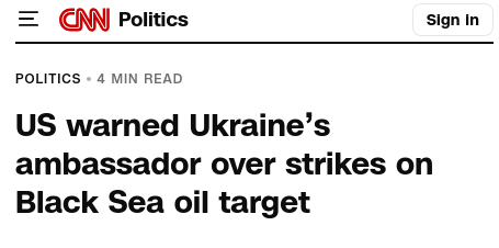 The Trump administration warned Ukraine that its strikes on Russian Black Sea oil facilities late last year had affected US investments and interests, suggesting they should stop and making it impossible to determine where the US government ends and the Russian one begins.
