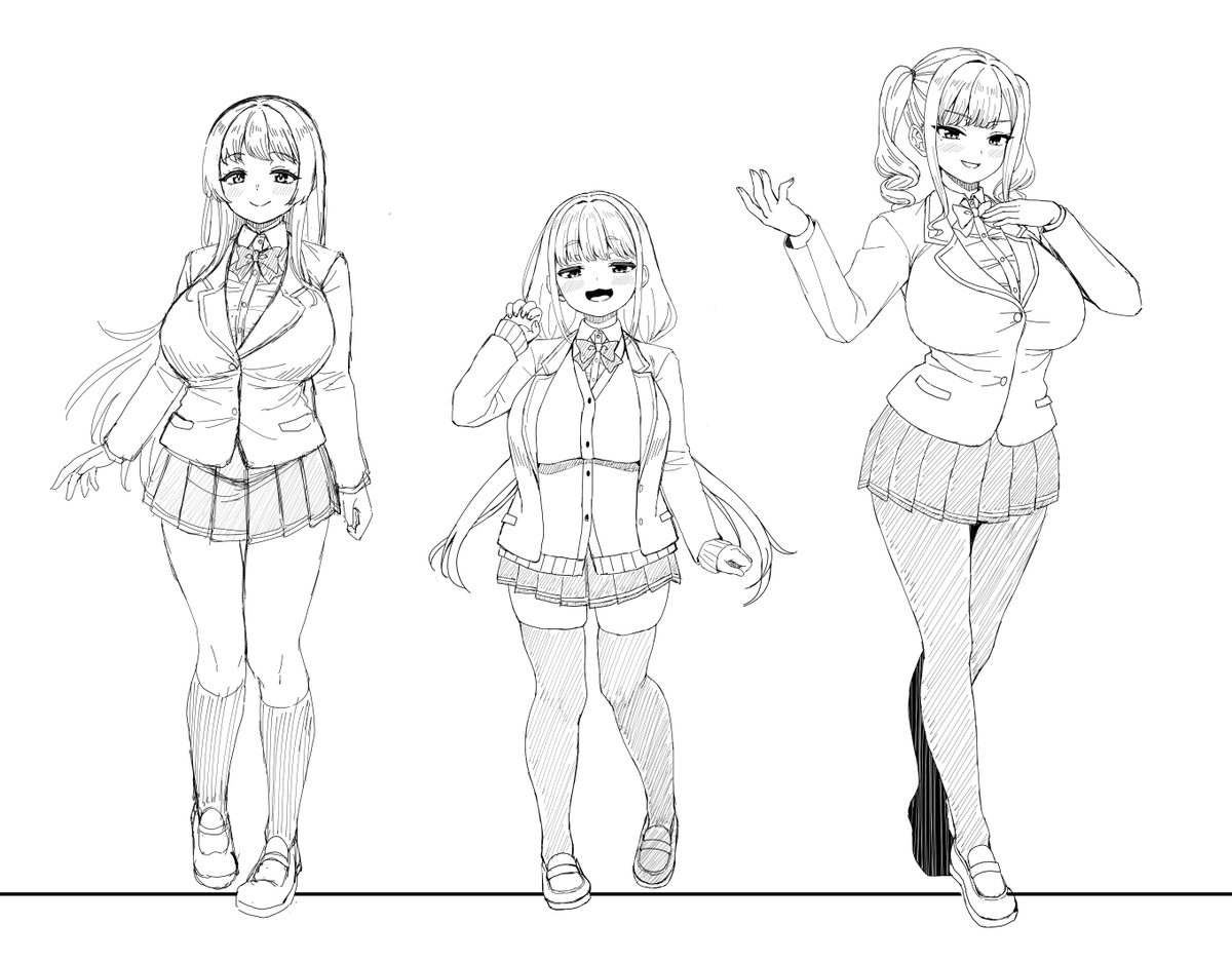 次の同人誌ヒロインのキャラデザをしました 