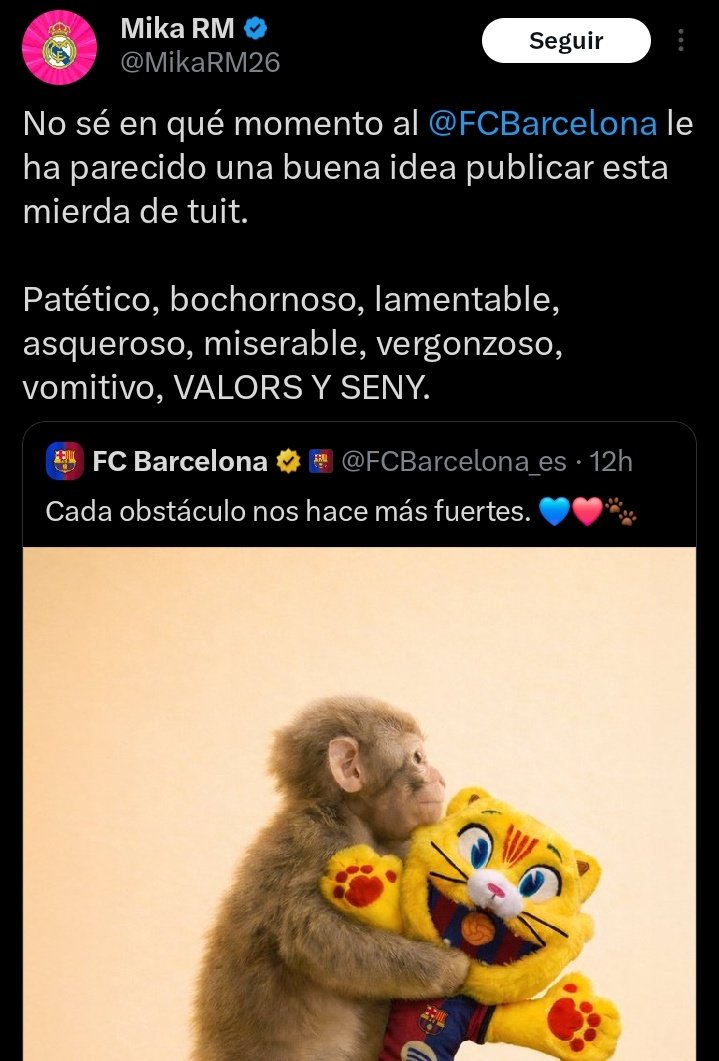 villa70157's tweet photo. Si cada vez que ves un mono piensas en Vinicius,tal vez el RACISTA eres tú.Piensalo. https://t.co/KzOwDfbCj0