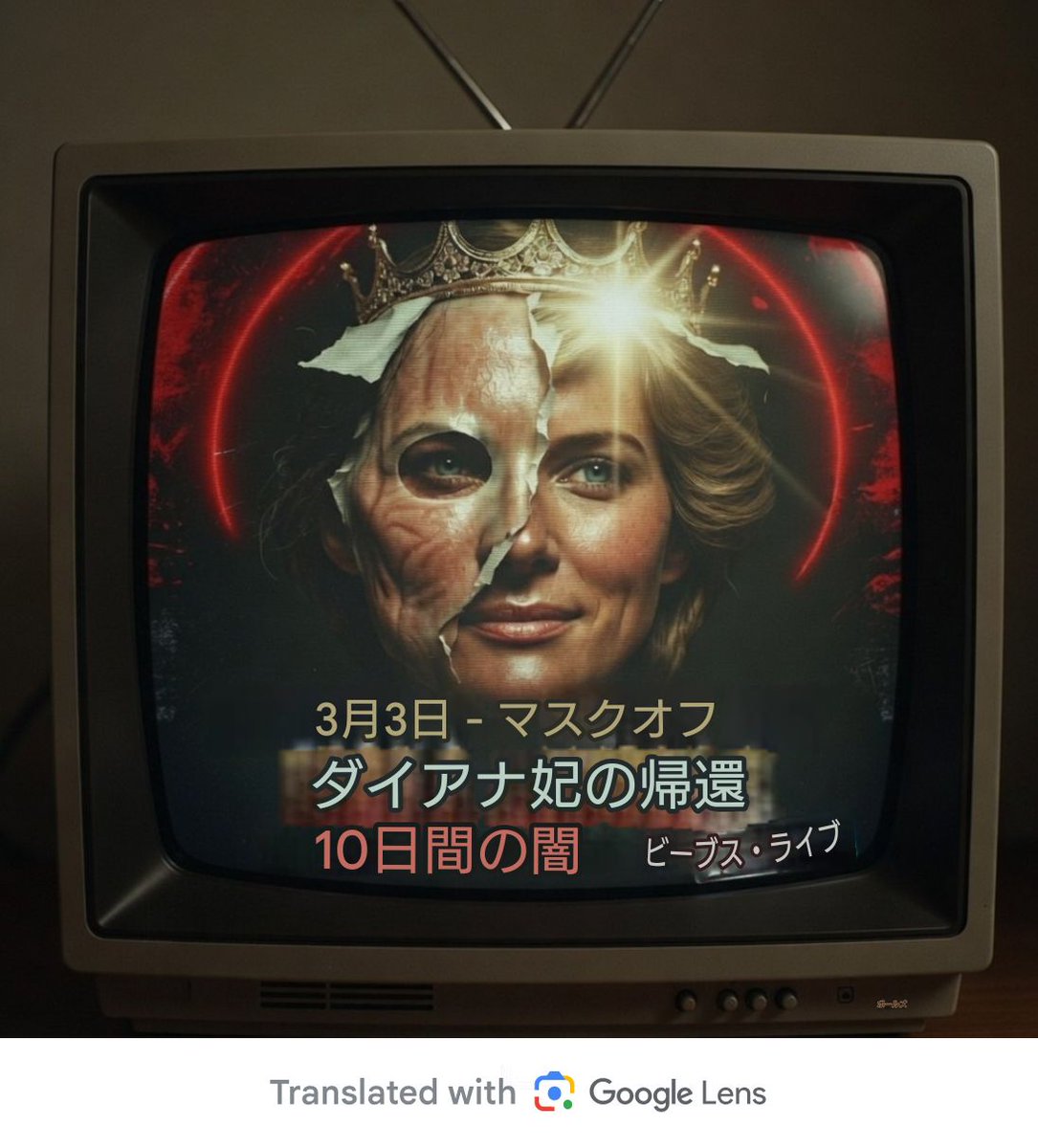 10092002r's tweet photo. 3月3日、マスクが外される。

メラニア・トランプはEBSフィードで生中継され、マスクを外す。そして世界は真実を目の当たりにするだろう。

彼女はダイアナ妃だ。

その直後、3月3日午前0時から10日間の暗黒時代が始まる。

これは神の完璧なタイミングだ。民衆の女王が黄金時代を告げるために帰還する。

👇EBSライブ配信中 ― 今後の展開をお見逃しなく！
https://t.co/hFRtiUUd9Y ✅️