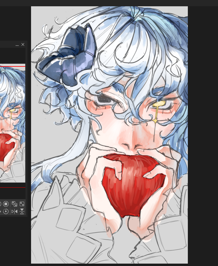 lomegranate's tweet photo. bad apple #oc https://t.co/YS7BSo6Qug