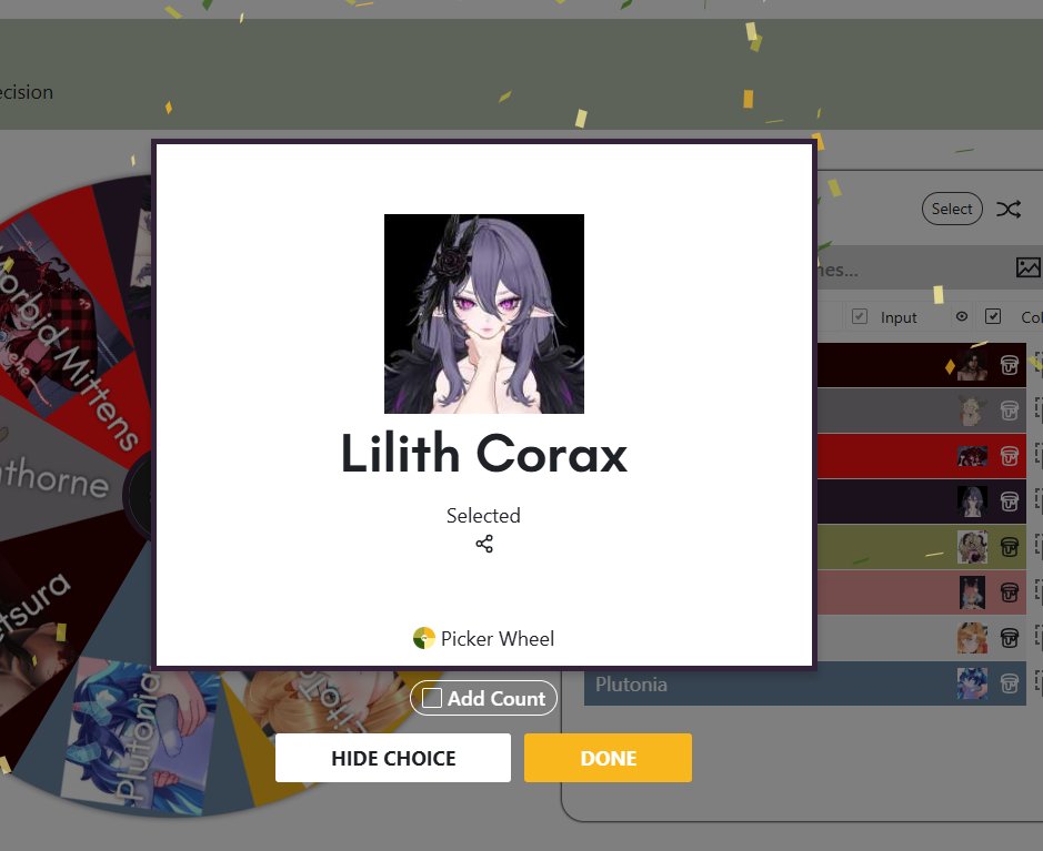 And the winner of this raffle is <a href="/LilithCorax/">Lilith Corax🐦‍⬛Raven Vtuber</a> ! ill prob start working on it when I can, but thanks everyone for joining, and don't worry, more raffles might be coming!