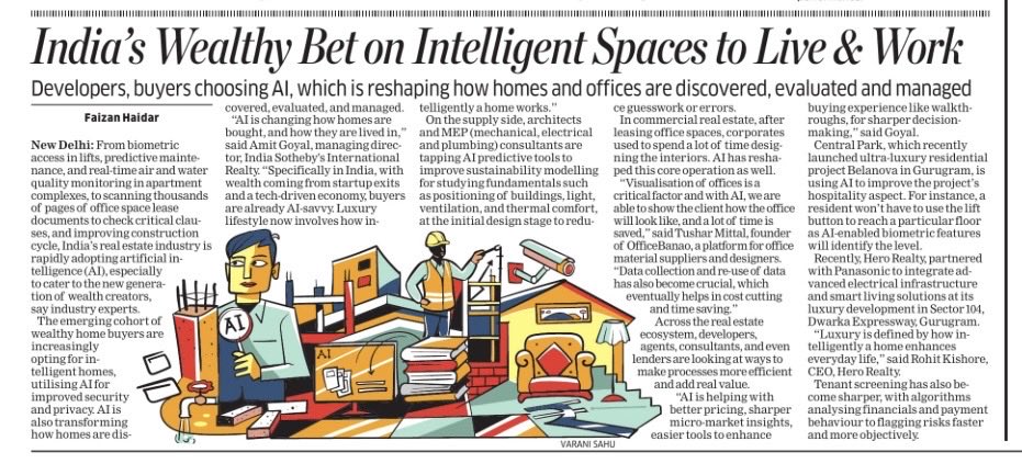 FaiHaider's tweet image. Across the #realestate ecosystem, #developers, agents, #consultants, and #even lenders are looking at ways to make processes more efficient. #AI is helping with better pricing, sharper micro-market insights.

m.economictimes.com/industry/servi…