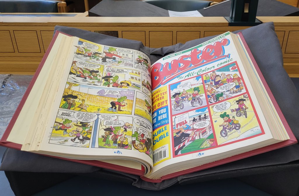 At the British Library again. This time looking at comics for my