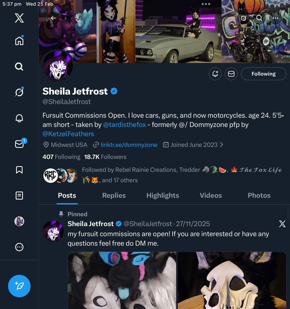 Please RT

I was ghosted by a furrsuit maker whom I gave 2400USD.