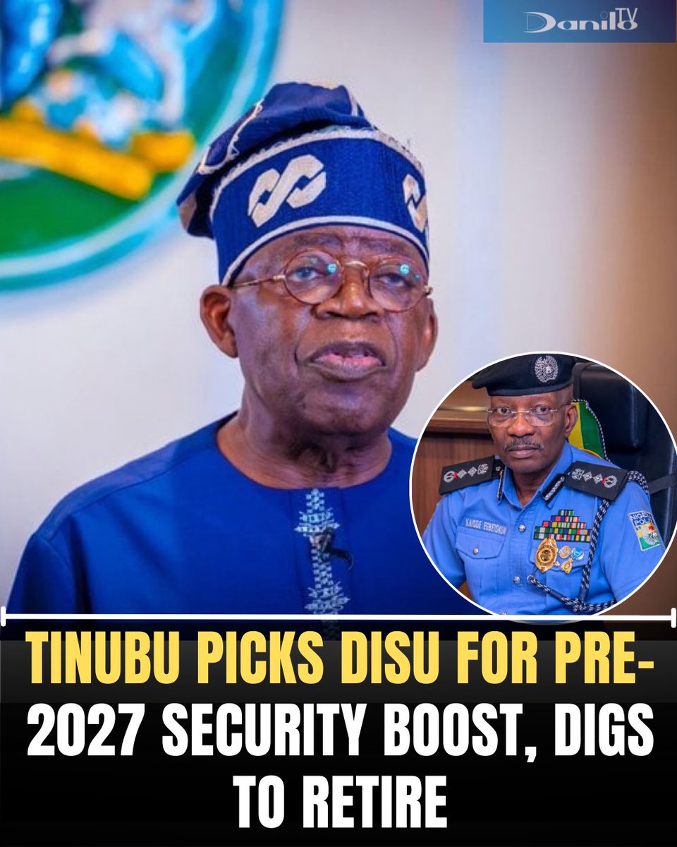 Danilo___TV's tweet image. #DaniloUpdate — (Security 🚔)
Kayode Egbetokun has resigned as Inspector-General of Police, with Tunji Disu set to take over as the new police boss ahead of the 2027 elections.

The leadership change is seen as part of preparations for improved security ahead of 2027,…