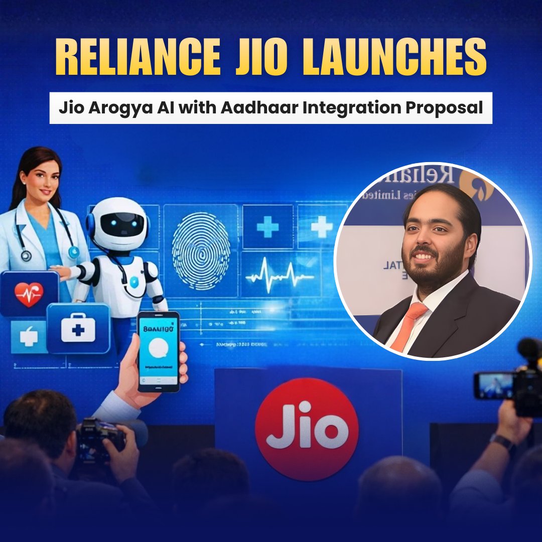 anantdadaambani's tweet photo. Jio launches Jio Arogya AI with Aadhaar integration, a step forward in revolutionizing healthcare in India with cutting-edge technology! #JioArogya #AadhaarIntegration #HealthcareInnovation #TechForGood #RelianceJio #AIHealthcare https://t.co/bevxfHSqQ8