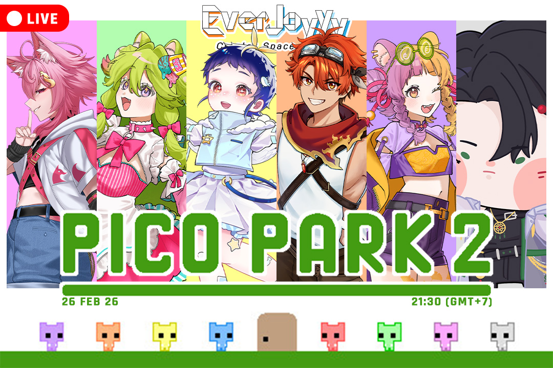 Everjoyyy_'s tweet photo. 🔴COLLAB LIVE✨
ใครปล่อยพวกนี้มาเล่นด้วยกัน!?💥 Everjoyyy集合!!✨
【🎮PICO PARK 2】
https://t.co/vZDZWRNzYk
🗓️26/02/2026 – 21:30 (GMT+7)
Taiyo | Delphy | Thear | Ruler | Toro | Chiyo
#Everjoyyy #IntegralTH #ToroChiyo
#Creator #VtuberTH #VtuberJP #Vtuber https://t.co/OqxrVnqIHj
