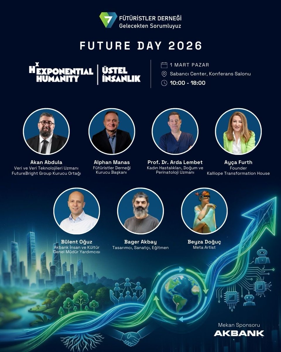 FuturistlerDern's tweet photo. Gelecek teknoloji değil; insanın katlanan kapasitesi.
Future Day 2026’da dönüşümü ve insanın bu çağdaki yerini konuşuyoruz.
Çünkü yönü hız değil, insan belirler.
Katılım Link: https://t.co/eoVgAp79Cb
#GelecekGünü2026 #FutureDay #ExponentialHumanity #Üstelİnsanlık #Fütürist https://t.co/GVW7gnlKkU