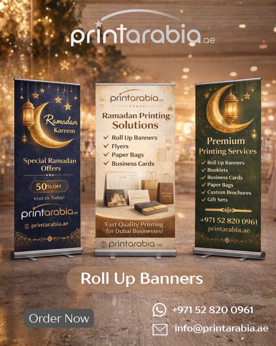 printarabia's tweet photo. 🛍️🌙 Ramadan Sale starting soon?

Bold Ramadan sale banners in Dubai — roll-ups &amp; window stickers that grab attention.

🚚 Free delivery on selected orders

📲 +971 528200961
✉️ info@printarabia.ae
🌐 https://t.co/RGsxJBuCLi

#RamadanSaleBannerDubai #DubaiRetail #PrintArabia https://t.co/cnGAoMZ8LM